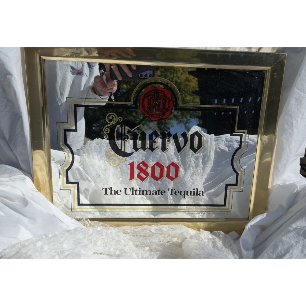 Vintage 1986 Jose Cuervo 1800 The Ultimate Tequila Mirrored Wall Sign Bar Decor